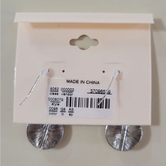 Christopher & Banks Silver and Gold Drop Fish Hook Earrings - Picture 5 of 7